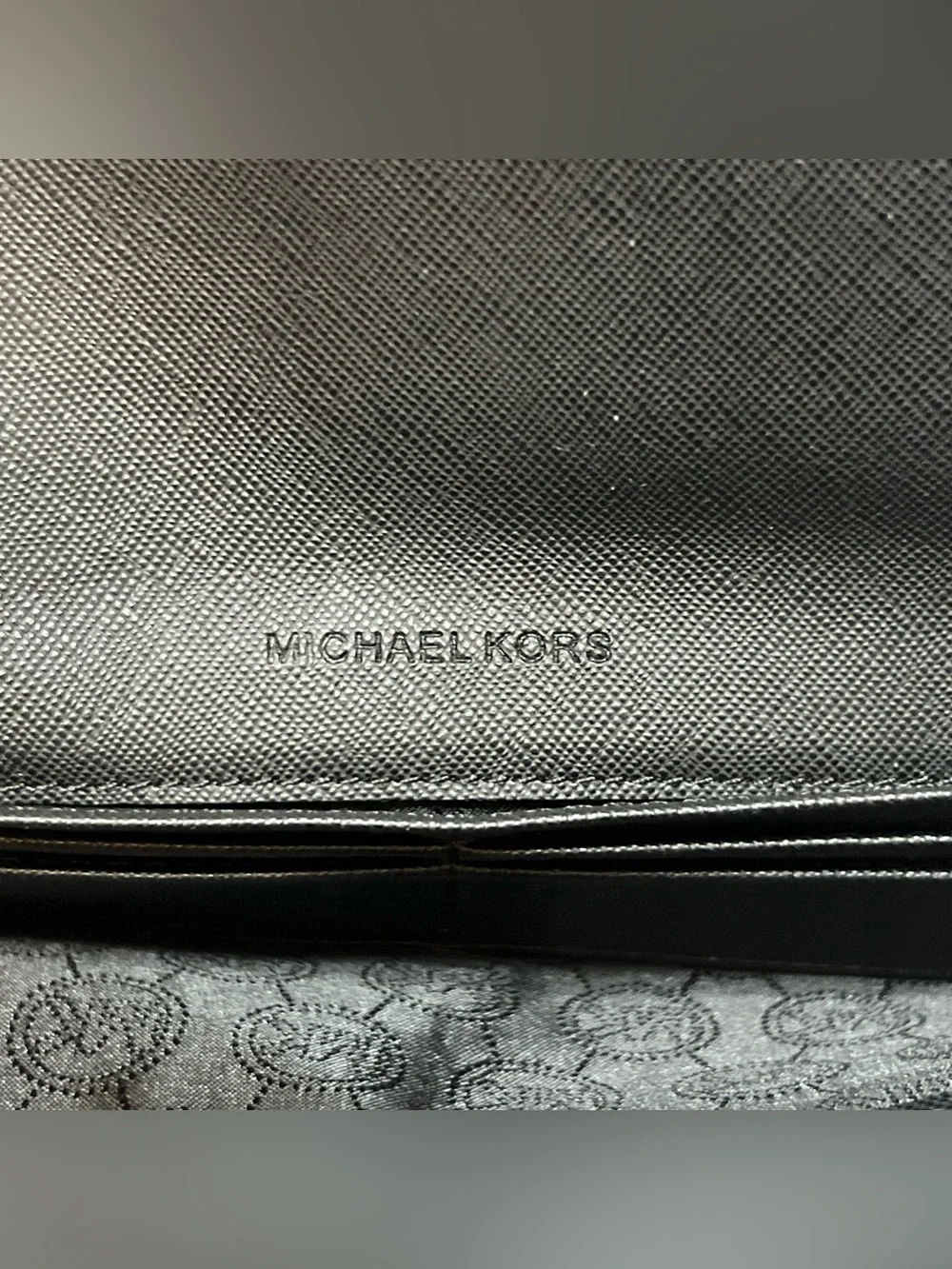 Michael Michael Kors Jet Set Camo Saffiano Travel Flat Front Wallet